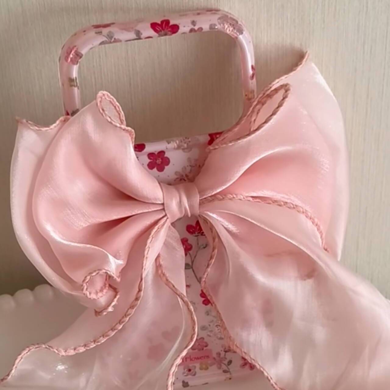 Pink series girl heart three-dimensional bowknot iPhone 17 Pro/16/15/14 phone case 13 cute 12 creative 11