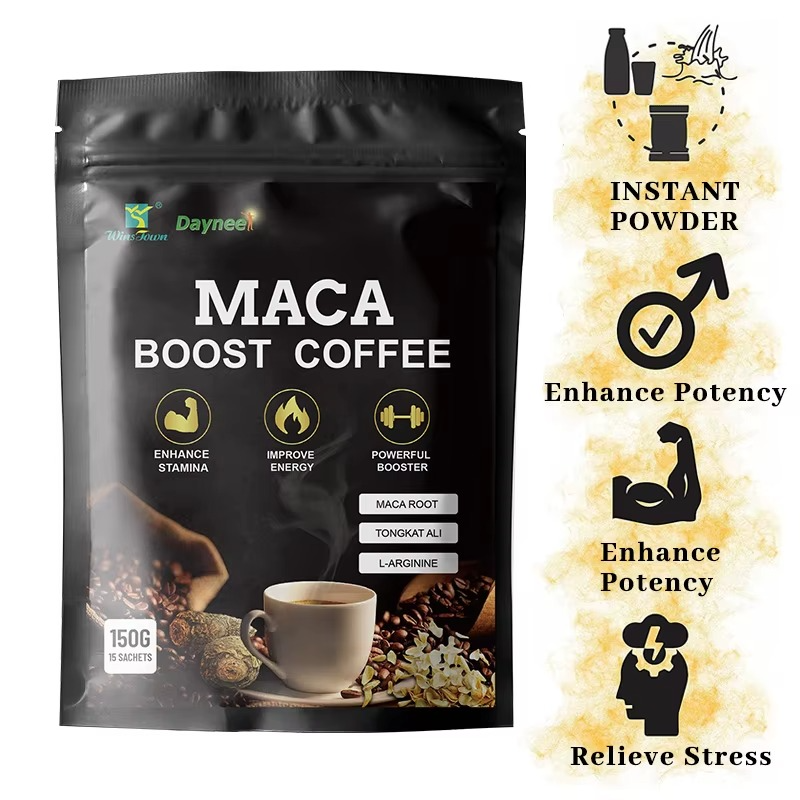 Male Maca Coffee Herbal Organic Naturally Tongkat Ali Root Improve Fertility Men Energy Maca x power coffee for men male coffee