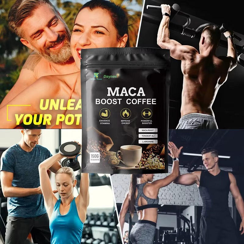 Male Maca Coffee Herbal Organic Naturally Tongkat Ali Root Improve Fertility Men Energy Maca x power coffee for men male coffee
