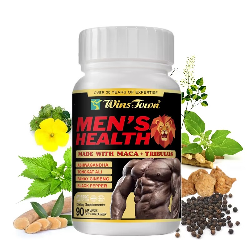 Male Fertility Capsule Supplements Herbal Booster Men's Health Vitality Black Maca Men Power Energy Pills for Men