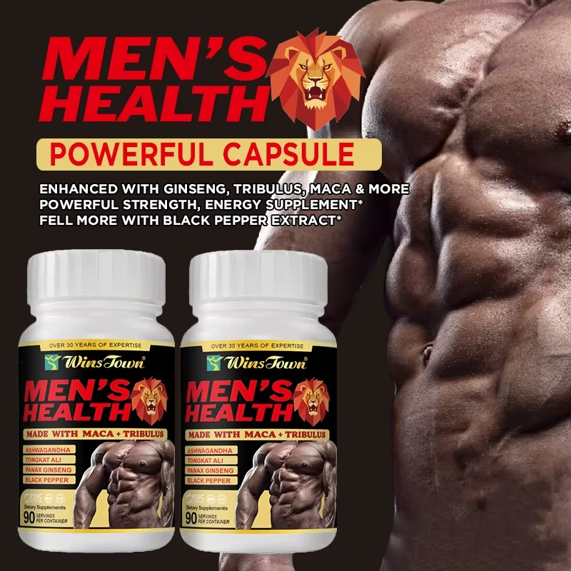 Male Fertility Capsule Supplements Herbal Booster Men's Health Vitality Black Maca Men Power Energy Pills for Men