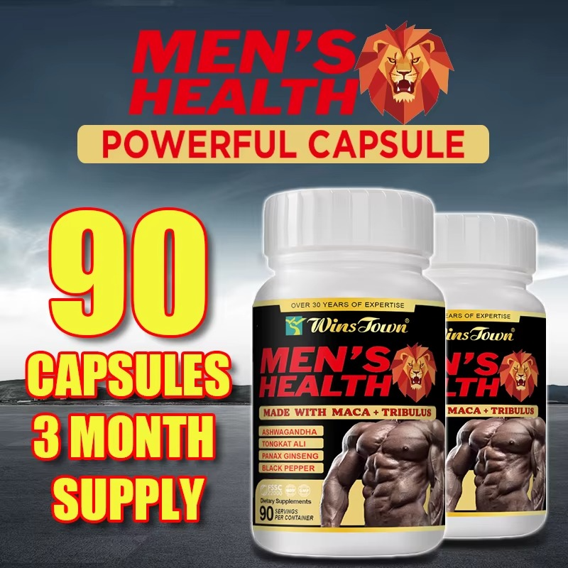 Male Fertility Capsule Supplements Herbal Booster Men's Health Vitality Black Maca Men Power Energy Pills for Men