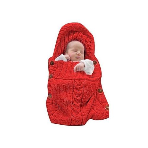 Baby Sleeping Bag Envelope Winter Kids Sleepsack Footmuff For Stroller Knitted Sleep Sack Newborn Swaddle Knit Wool Slaapzak