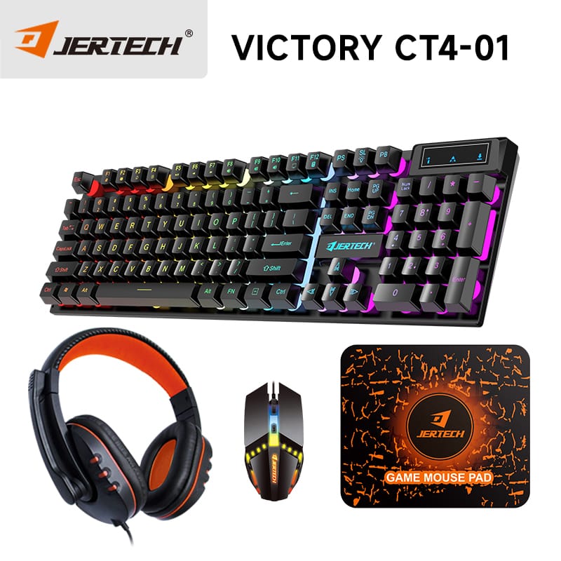 4 in 1 pc gaming keyboard mouse gaming headset set rgb led backlit with miuse pad, headphones, keyboard, for gamers
