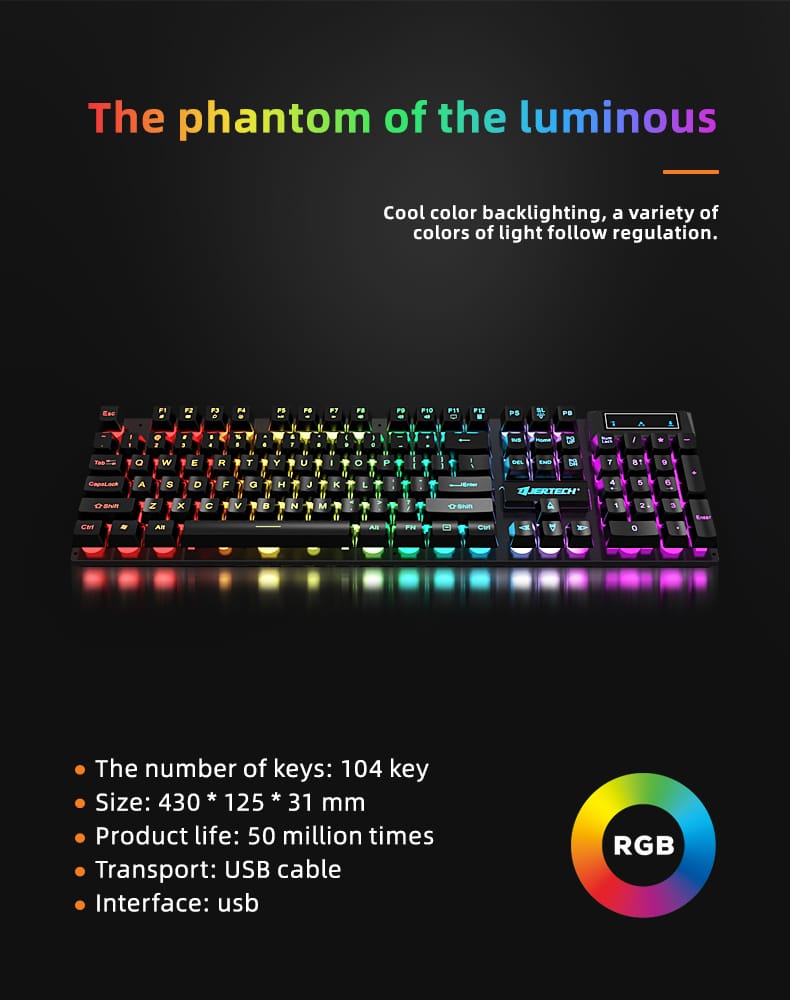4 in 1 pc gaming keyboard mouse gaming headset set rgb led backlit with miuse pad, headphones, keyboard, for gamers