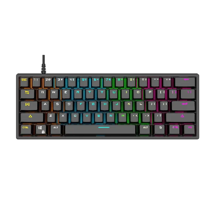 bajeal 61 keys 60% gaming keyboard wired rgb gaming keyboard rgb luminousgaming mechanical keyboard