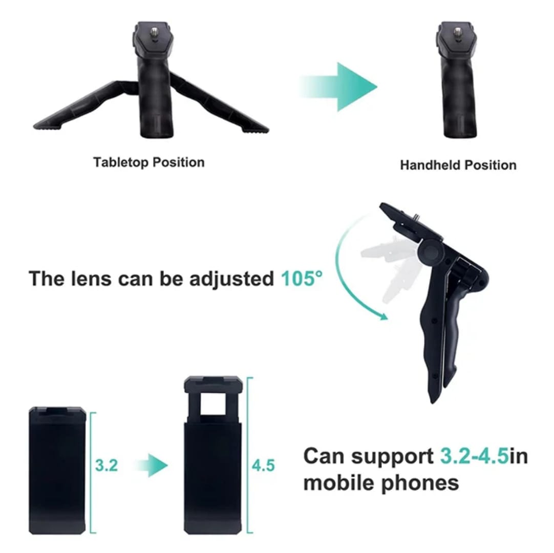 video making kit AY49 vlogging kit with bluetooth remote, mic, phone holder, mini tripod stand for making videos tiktok youtube and instagram