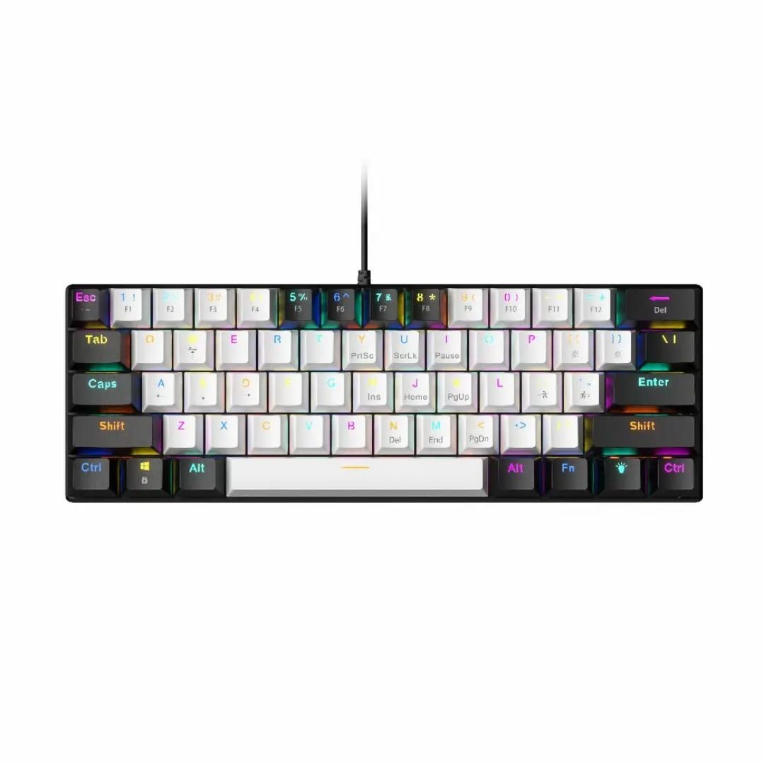 60% mechanical gaming keyboard RGB LED Backlit Gamer type c gaming keyboard, mechanical computer gaming keyboard
mini game keyboard black and white