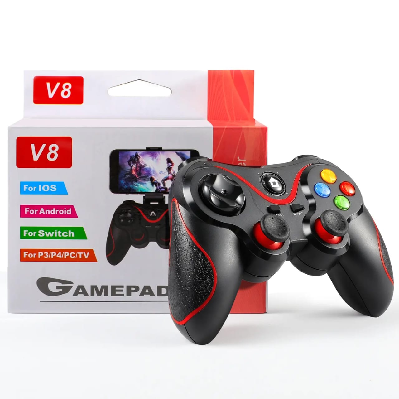 Bluetooth game console controller 2.4g wireless  BT game controller for switch PC Android phone IOS Tablet Smart TV PS3 PS4 game pad joystick control with turbo vibration