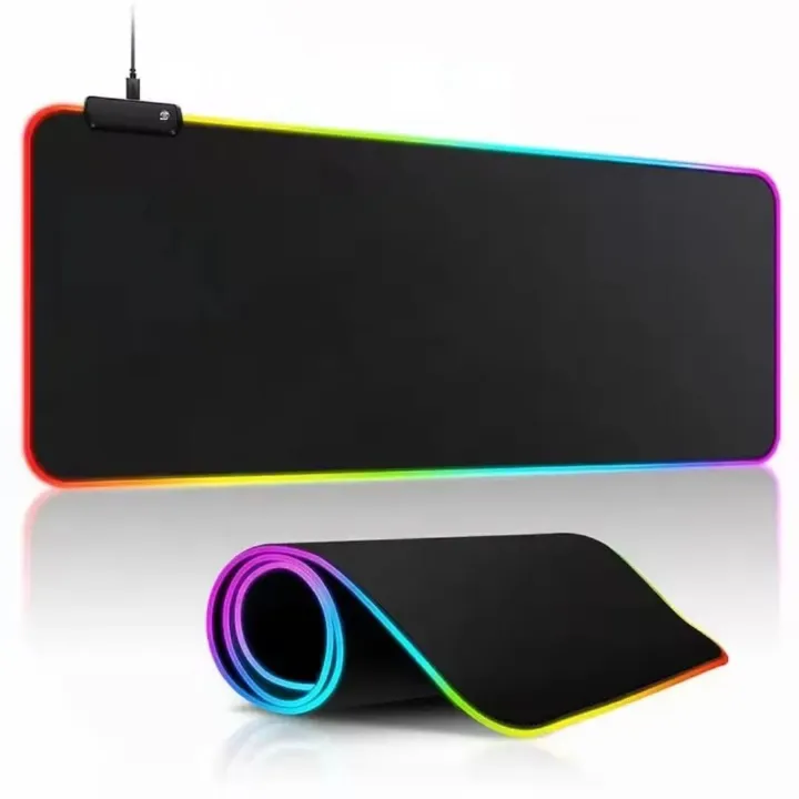 RGB light Mouse pad colorful desk mat waterproof gamer gaming mouse pad gaming mat 800mm long, extra large extendable LED mousepad computer and pc gamers rgb  design non slip pad, laptop keyboard mat