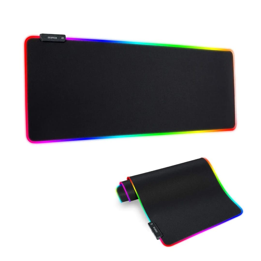 RGB light Mouse pad colorful desk mat waterproof gamer gaming mouse pad gaming mat 800mm long, extra large extendable LED mousepad computer and pc gamers rgb  design non slip pad, laptop keyboard mat