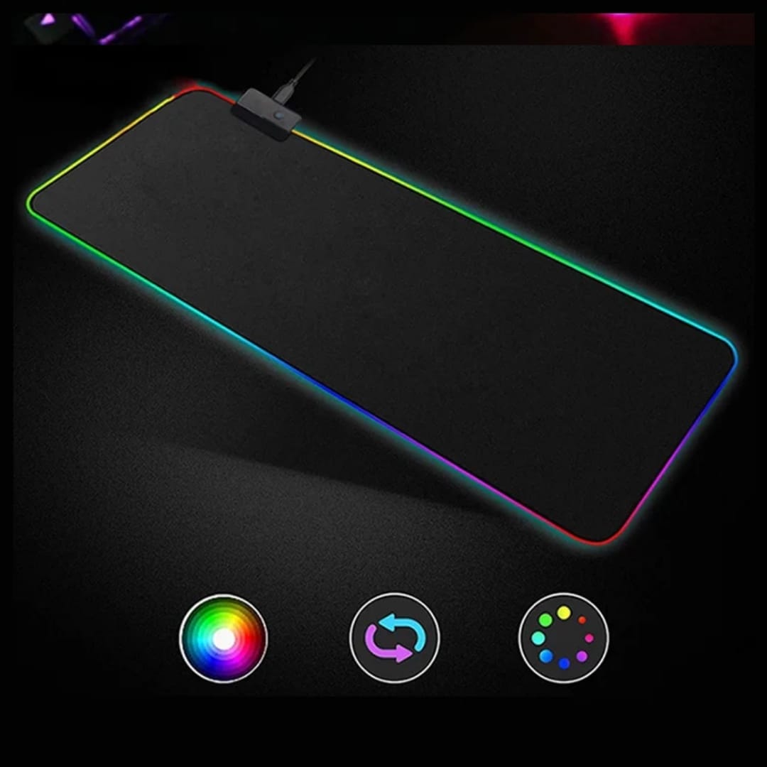 RGB light Mouse pad colorful desk mat waterproof gamer gaming mouse pad gaming mat 800mm long, extra large extendable LED mousepad computer and pc gamers rgb  design non slip pad, laptop keyboard mat