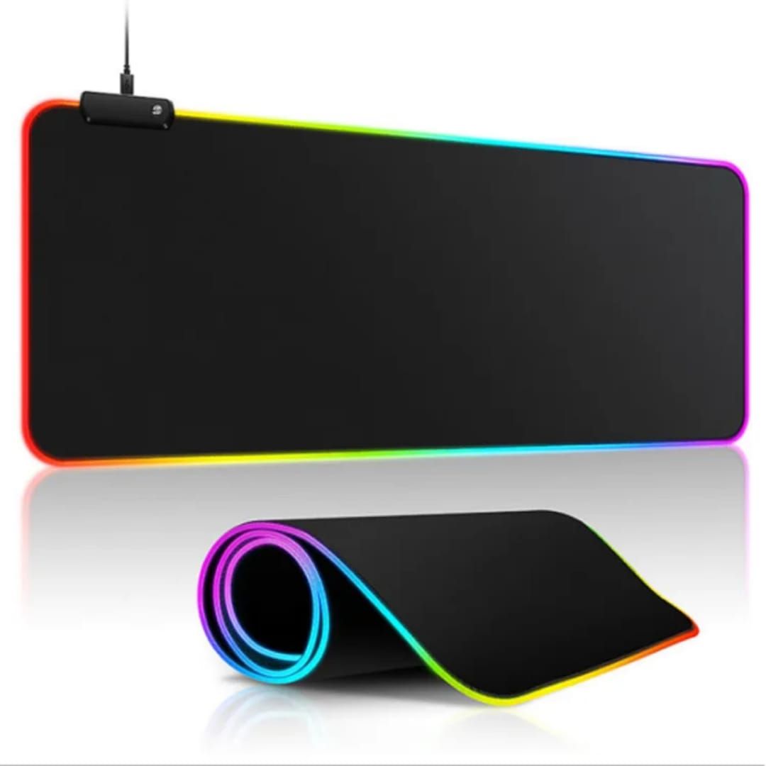 RGB light Mouse pad colorful desk mat waterproof gamer gaming mouse pad gaming mat 800mm long, extra large extendable LED mousepad computer and pc gamers rgb  design non slip pad, laptop keyboard mat