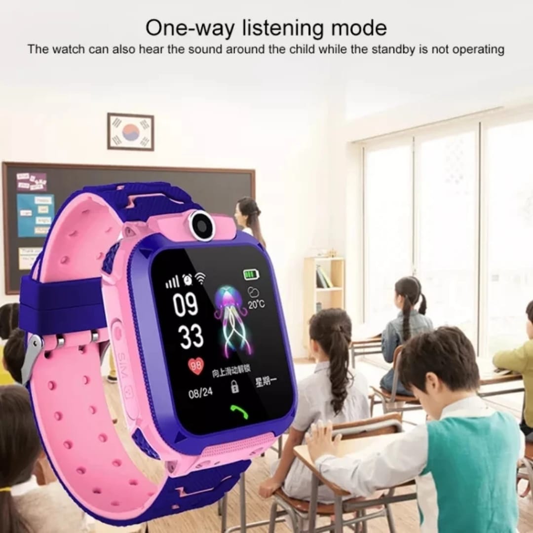 q12 children's waterproof kids smart watch Sos anti lost smart watch 2g sim card clock call function tracker watches android children smart watch gift