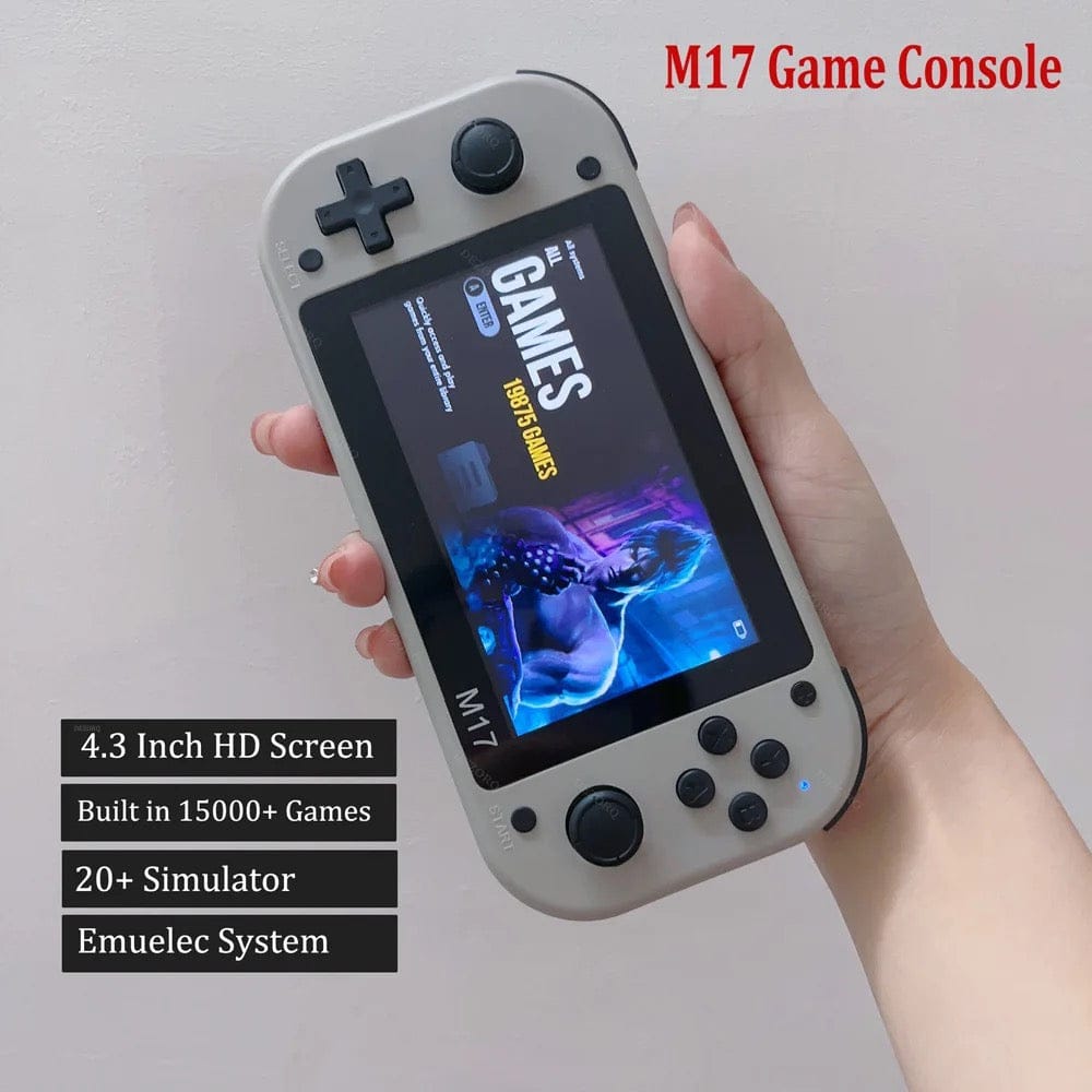 m17 retro handheld gaming console emulator with psp games nintendo switch games pes and gta, handheld gaming console