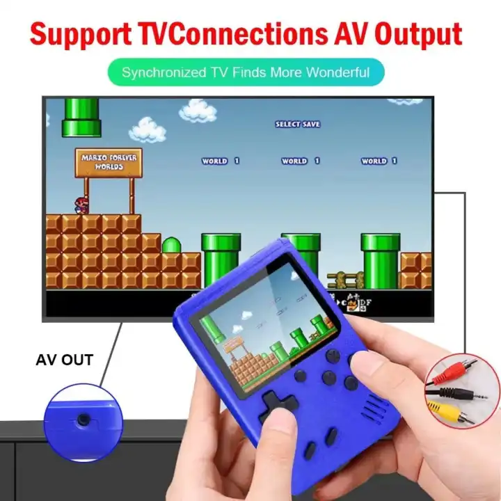 Retro portable handheld gaming console for kids with super Mario games, over 500 games, kids video game player kids Gameboy 8-bit 3.0-inch display kids Christmas toy