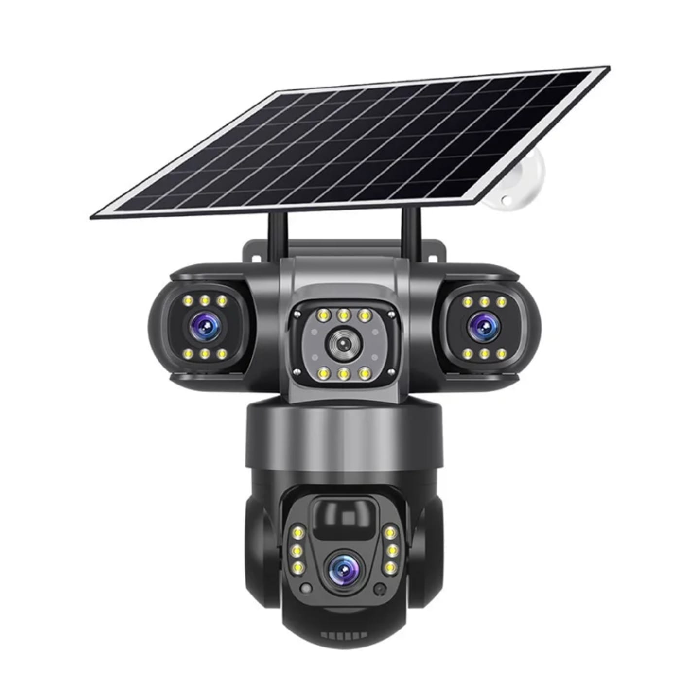 v380pro outdoor wifi solar CCTV camera 3 lens screen ptz 8w solar panel surveillance solar camera for home security waterproof wifi outdoor camera