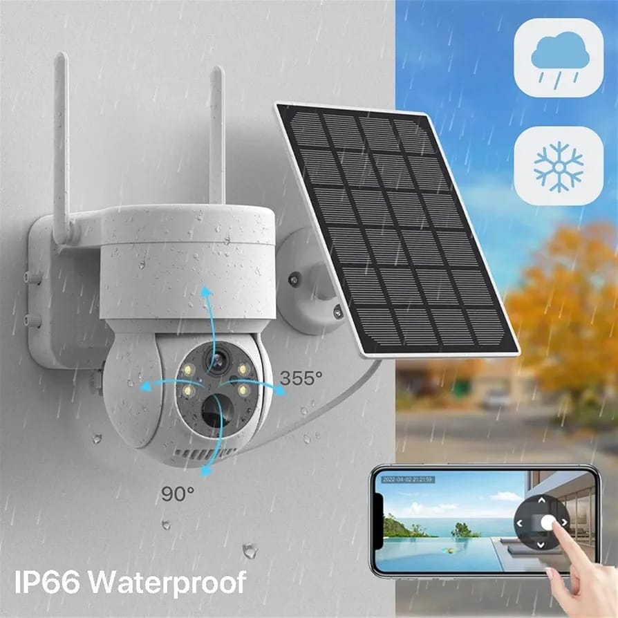 solar camera outdoor wireless solar CCTV camera WIFI outdoor camera waterproof phone app control with solar AI smart camera HD resolution night vision CCTV solar camera high HD