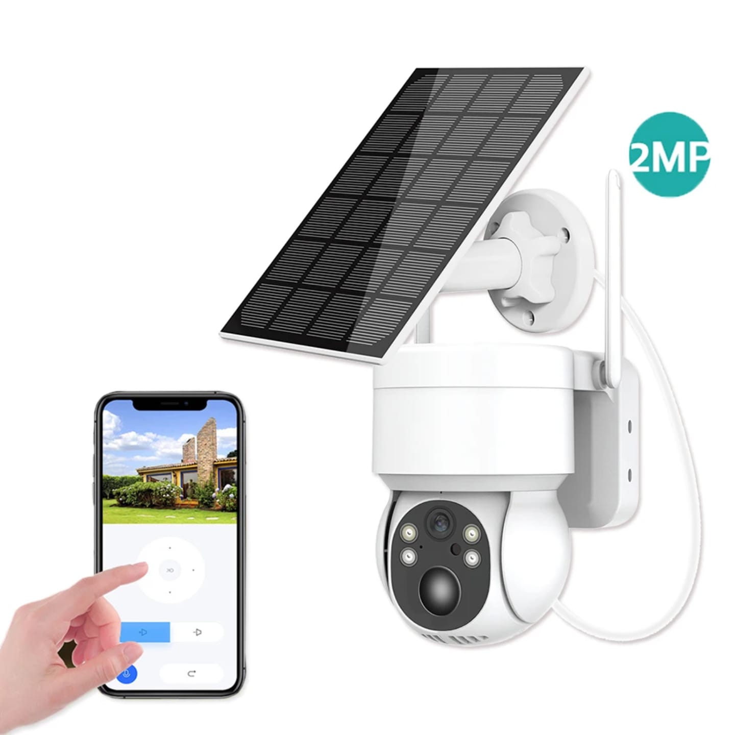 solar camera outdoor wireless solar CCTV camera WIFI outdoor camera waterproof phone app control with solar AI smart camera HD resolution night vision CCTV solar camera high HD