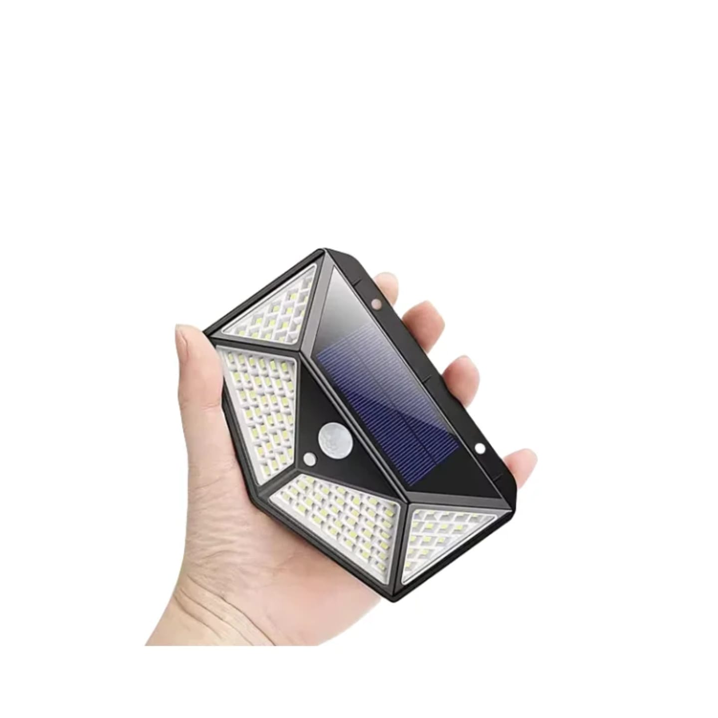 100 LED solar wall lamp Courtyard 4-sided light emitting solar lamp human body sensing outdoor wall lamps, solar security lights PIR courtyard 100 led solar flood lights