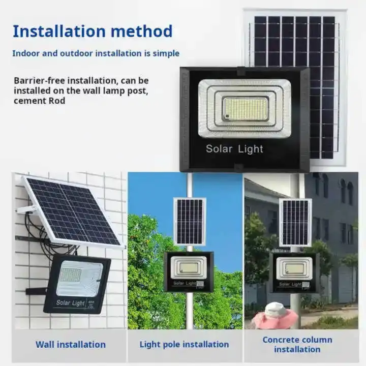Solar floodlights Outdoor Waterproof high brightness intelligent sensing 100w, 200w, 300w solar remote-control garden light ip67 waterproof rechargeable dusk till dawn solar lights