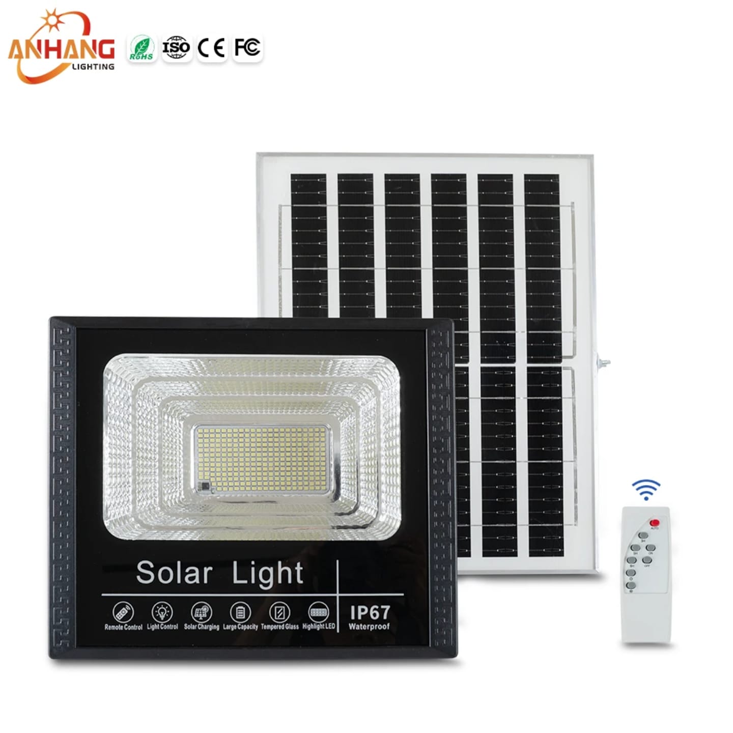 Solar flood light security lights, 100w solar light, 45w solar lights, 200w solar lights and 300w lamps security lights, high security IP67 with solar panels waterproof LED solar security lights