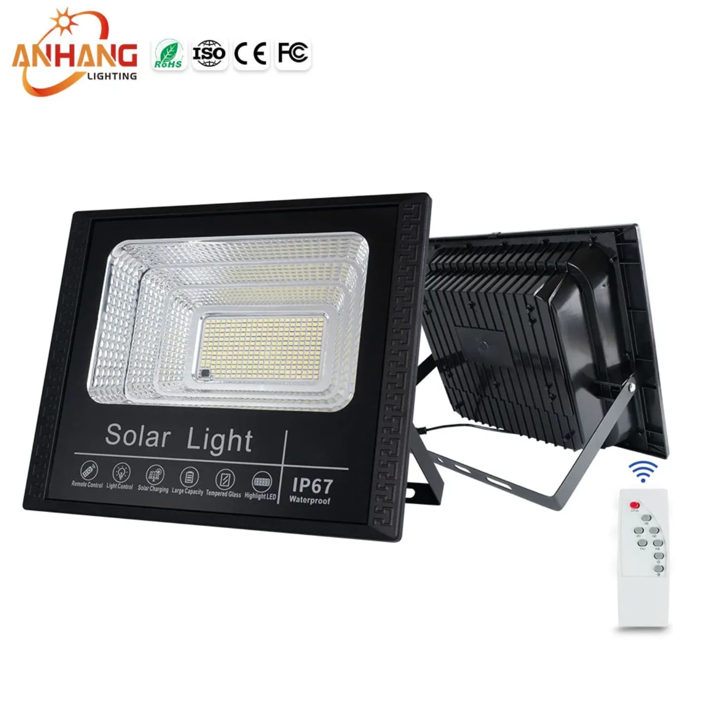 Solar flood light security lights, 100w solar light, 45w solar lights, 200w solar lights and 300w lamps security lights, high security IP67 with solar panels waterproof LED solar security lights