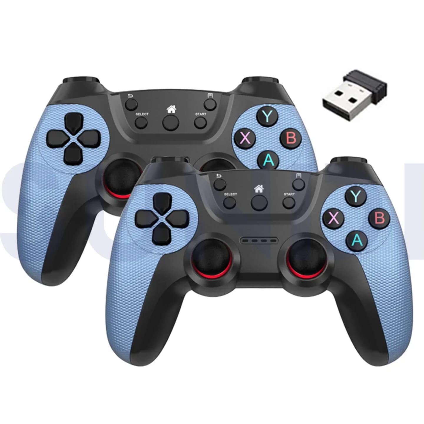 wireless game controller for PC, smart TV and playstations 2 controller wireless gaming pad with dongle compatible with all games