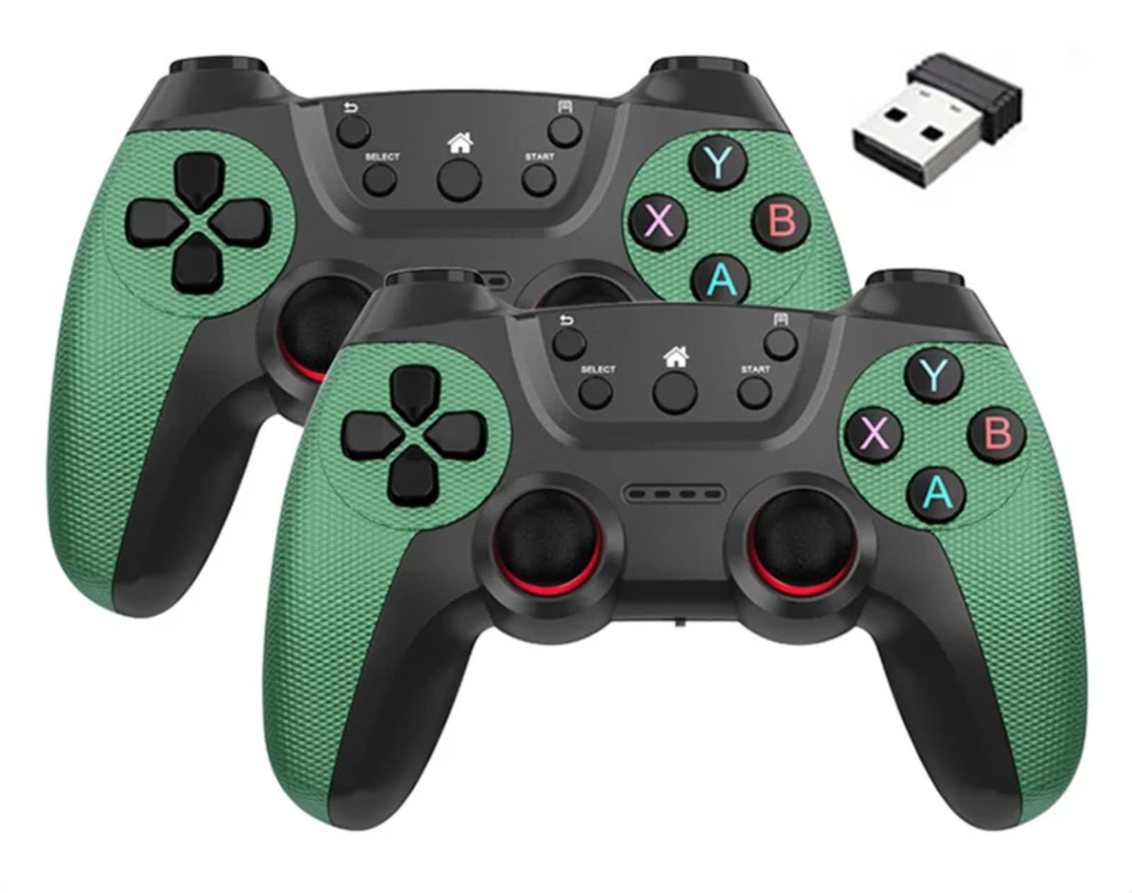 wireless game controller for PC, smart TV and playstations 2 controller wireless gaming pad with dongle compatible with all games