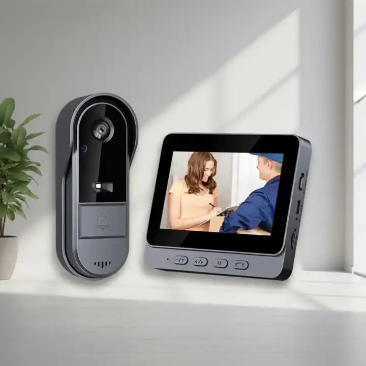 Wireless HD doorbell with night vision ip65 waterproof wide angle camera smart video door phone