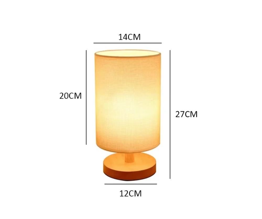 Modern wooden LED Lamp light Bedside Nordic fabric material decorative warm light tabletop lights bedroom bedside led lamp