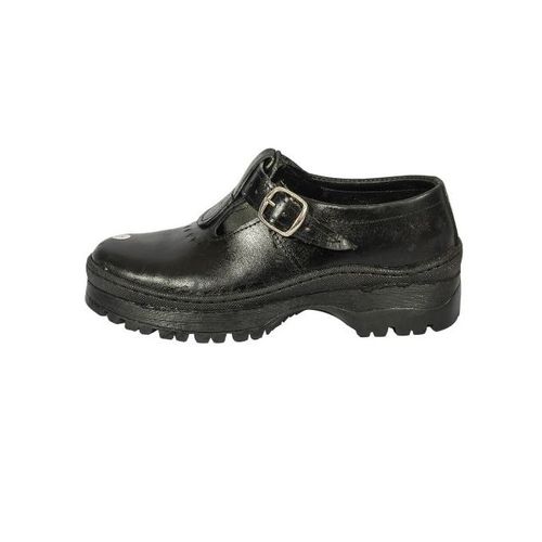Genuine Leather Fashion Back To School Leather Black Official School Girls Shoes