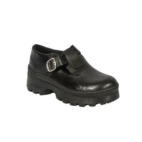 Genuine Leather Fashion Back To School Leather Black Official School Girls Shoes