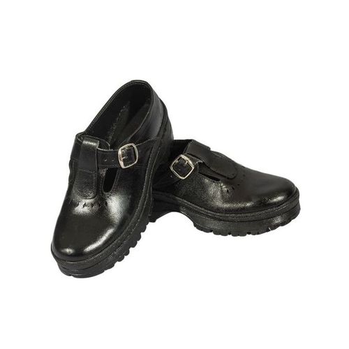 Genuine Leather Fashion Back To School Leather Black Official School Girls Shoes