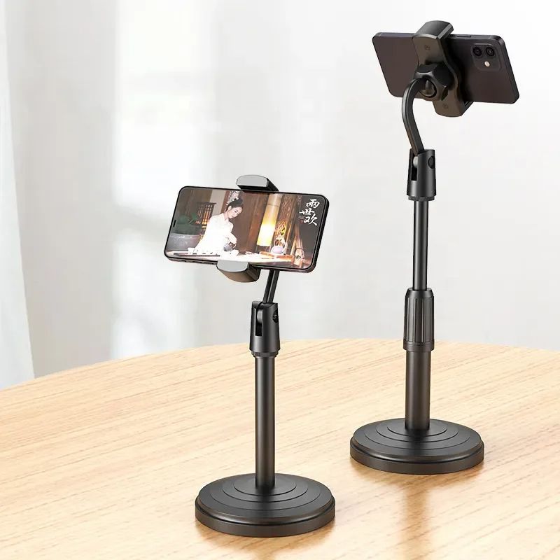 Multi-functional Retractable Mobile Phone Stand for Live Broadcast, Desk & Table Clip Mount - Adjustable Cell Phone Support Holder - Universal Compatibility