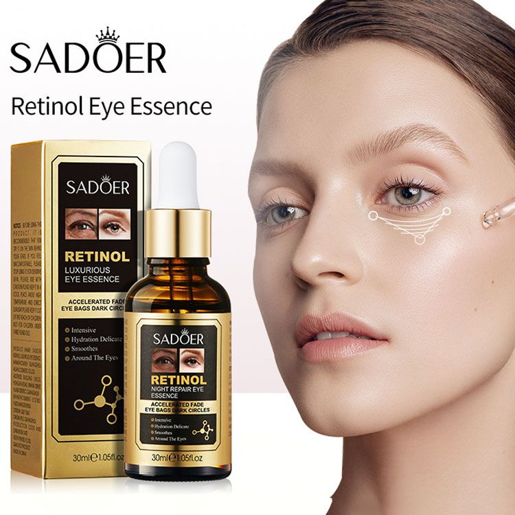 Retinol Eye Serum AntiWrinkle Fade Fine Line, Fade Eye Bags Remove Dark Circles Retinol eye Serum Smooth Face Eye Serum