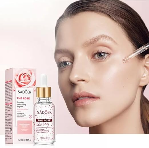Sadoer Rose Essence Serum Face Serum Hydrating Serum for Face Anti Aging Moisturizing Beauty Serum Skin Care Serum Skin Rejuvenation Serum Hydration Serum Skin Care Products Self Care – 30ml