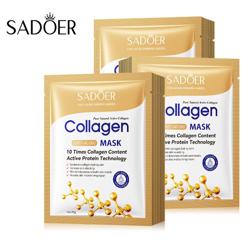 SADOER Bone Collagen Face Mask Firming Moisturizing Repair Anti-Aging Skin Care Anti-Wrinkle Facial Sheet Masks