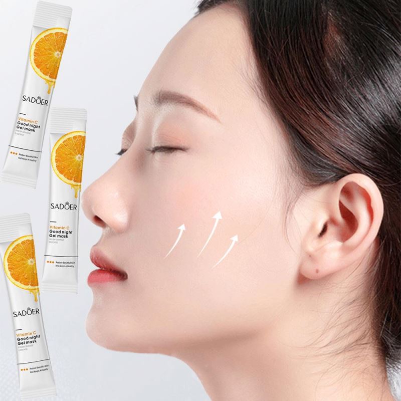 20PCS Vitamin C Facial Mask Sheet Pores Moisturizing Oil-Control Anti-Aging Replenishment Face Care Skin Care