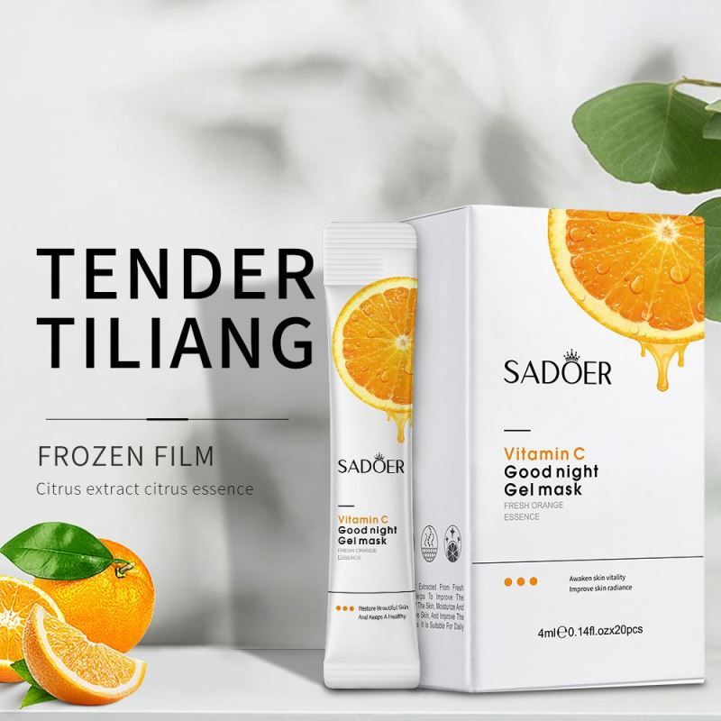 20PCS Vitamin C Facial Mask Sheet Pores Moisturizing Oil-Control Anti-Aging Replenishment Face Care Skin Care