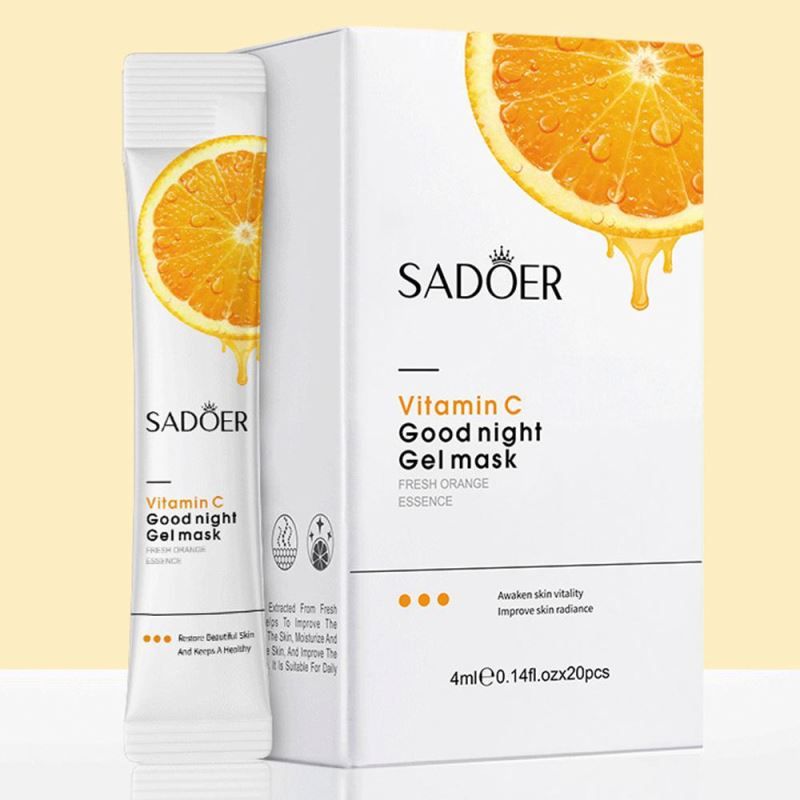 20PCS Vitamin C Facial Mask Sheet Pores Moisturizing Oil-Control Anti-Aging Replenishment Face Care Skin Care