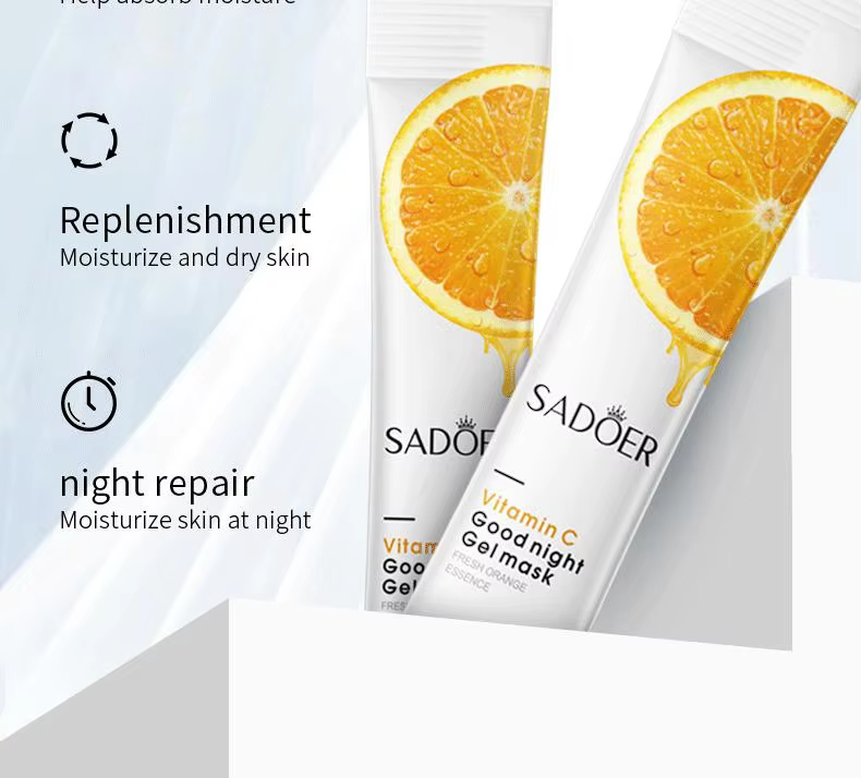 20PCS Vitamin C Facial Mask Sheet Pores Moisturizing Oil-Control Anti-Aging Replenishment Face Care Skin Care