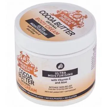 American Dream Cocoa Butter Original Body Cream with Vitamin E and Aloe Vera Ultra Moisturizing Dry Skin