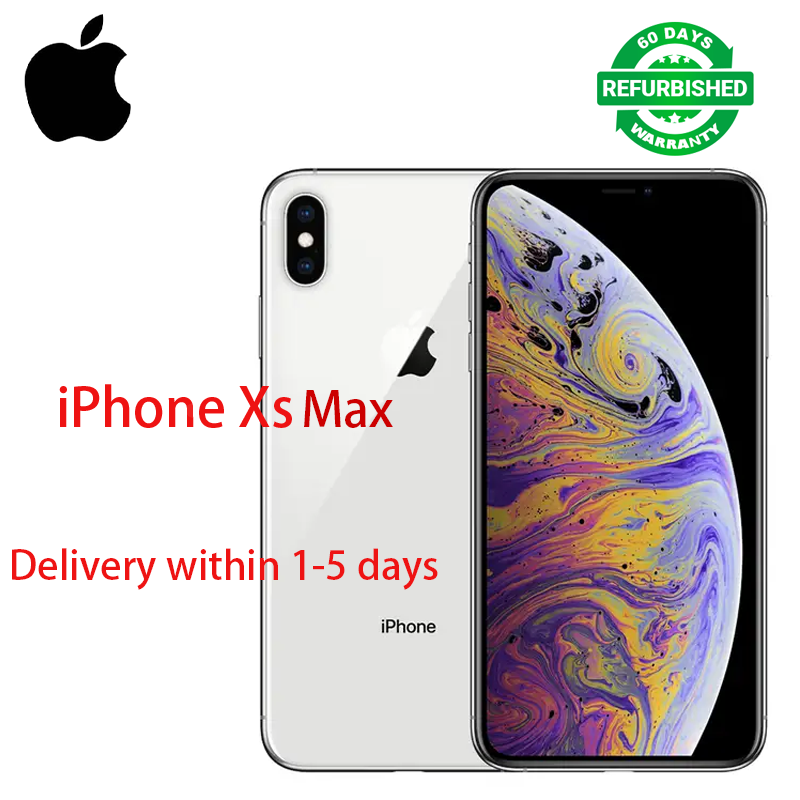 Refurbished iPhone XS Max 4GB+64GB Smartphone, 6.5 inch 12MP+12MP+7MP Smartphone