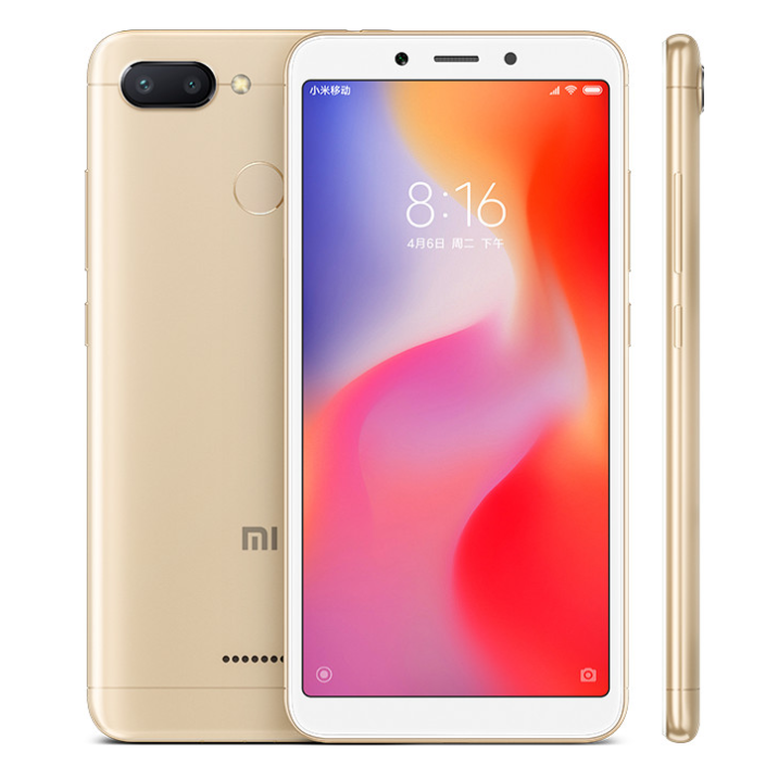 Refurbished Phones Xiaomi Redmi 6 Global OS 64GB+4GB 3000mAh 5.45 inches Dual SIM Smartphone
