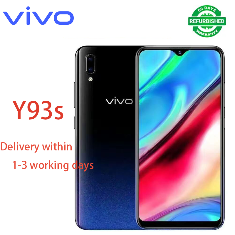 Refurbished Phone VIVO Y93s 6.2 Inch 128GB+4GB 4030mAh 13MP+8MP Dual SIM 2G/3G/4G Unlocked Smartphone