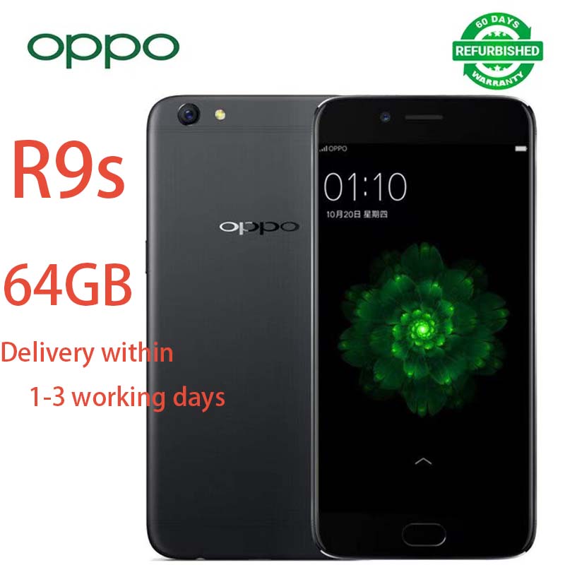 Refurbished OPPO R9s 4GB+64GB 5.5 inches 3010mAh 16MP+16MP Dual-SIM Smartphone Qualcomm Snapdragon 625 Octa-Core Processor Random Color,4GB+64GB