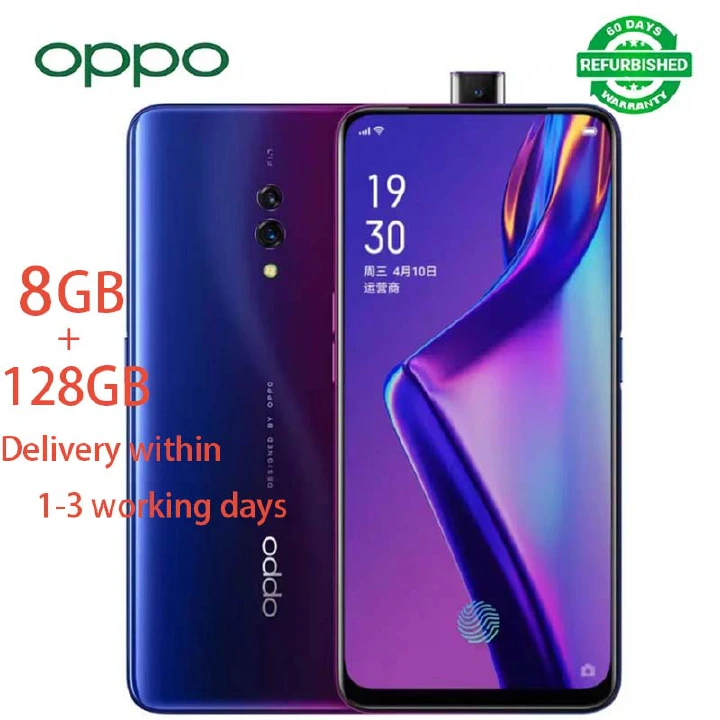 Refurbished OPPO K3  6.5 Inch 3765mAh Face ID RAM: 6GB/8GB ROM: 64/128/256 16MP 3765mAh 2G 3G 4G Lift Lens Dual SIM  Smartp hone Card No Fingerprint