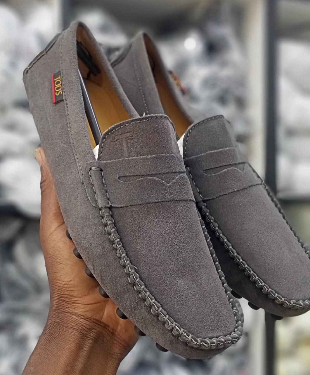 Official men's leather suede loafers