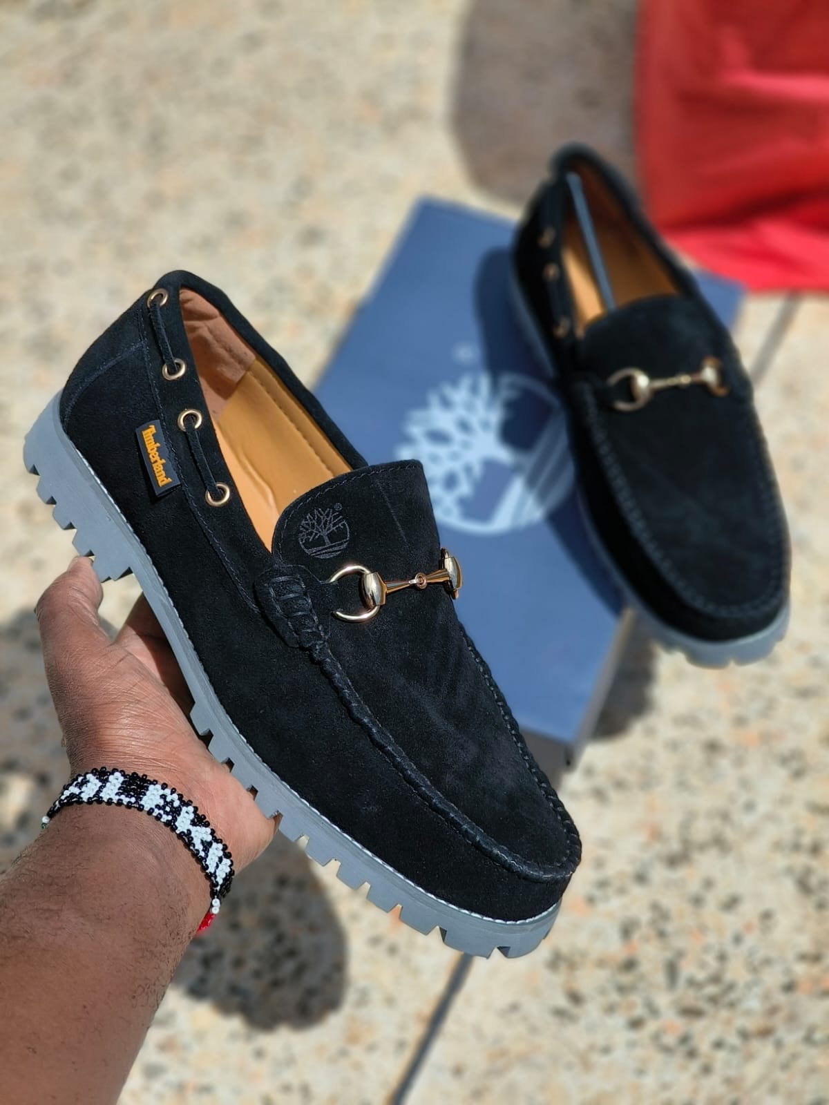 High 🔥 quality ⚡💥 Men's casual suede Timberland loafers men's fashion 👌🏽 rubber official learher rubber loafers